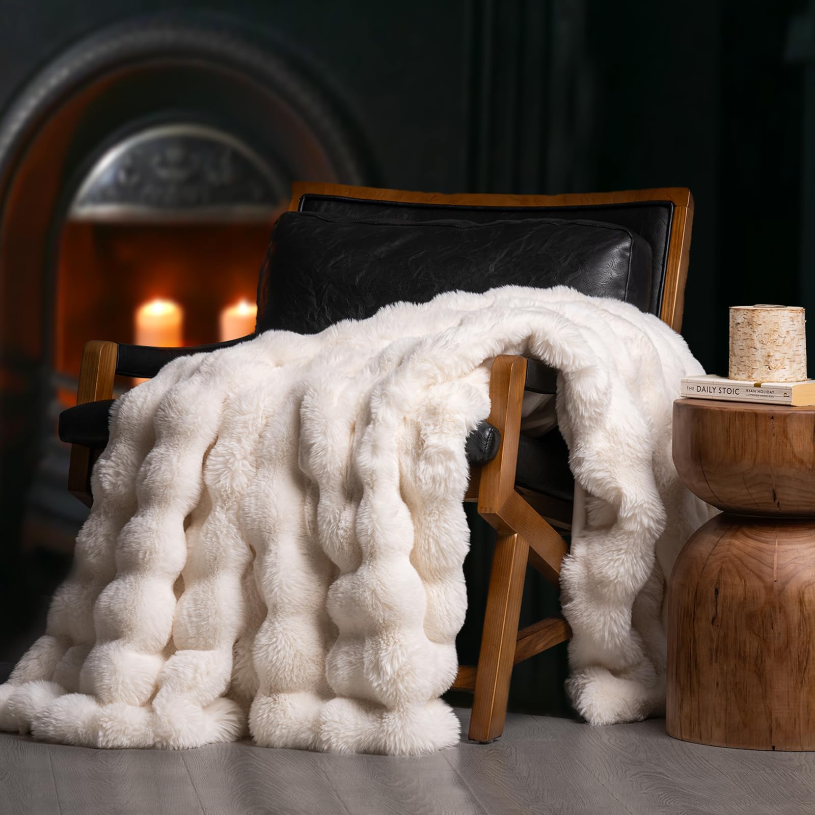 EVERGRACE Ultra Soft Luxury Fluffy Ridgeline Faux