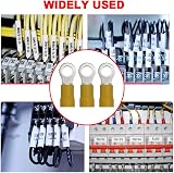 All Trade Direct 20x Yellow 10.5mm Ring Insulated Crimp Terminals 4-6mm2 12-10 view 4