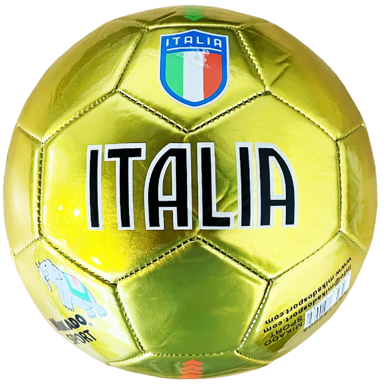 Mikado Sport Football - Football - Football for Matches or Training - Italy Model (Gold, 5 - Large)