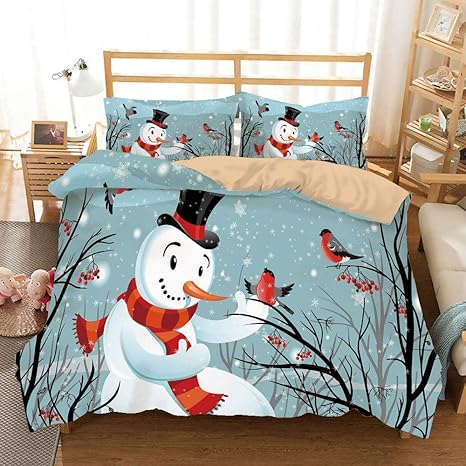 Parure De Lit De Noël Kaki Pour Lit Double Ou Double Taille