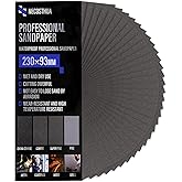 Necosthua 30PCS 400 Grit Sandpaper, 9 x 3.6 Inch Wet Dry Coarse Sand Paper for Wood Furniture Finishing Drywall Metal Sanding Paper, Automotive Sandpaper Sheets