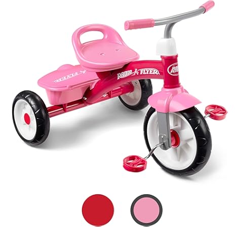 classic pink dual deck tricycle