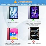 FINTIE Hybrid Case for iPad Air 11 M4/M3/M2 Emerald Marble Clear Back view 2