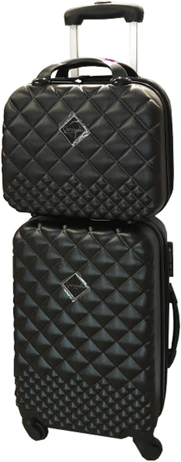 Suitcase set+vanity case12lt black Amazon.co.uk Luggage