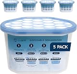 CUQOO Disposable Dehumidifier 500ml Pack of 5 Moisture Absorbers