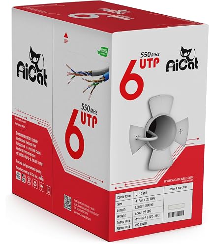 Amazon.com: AiCat Cat 5e Ethernet Cable 1000ft Riser CMR