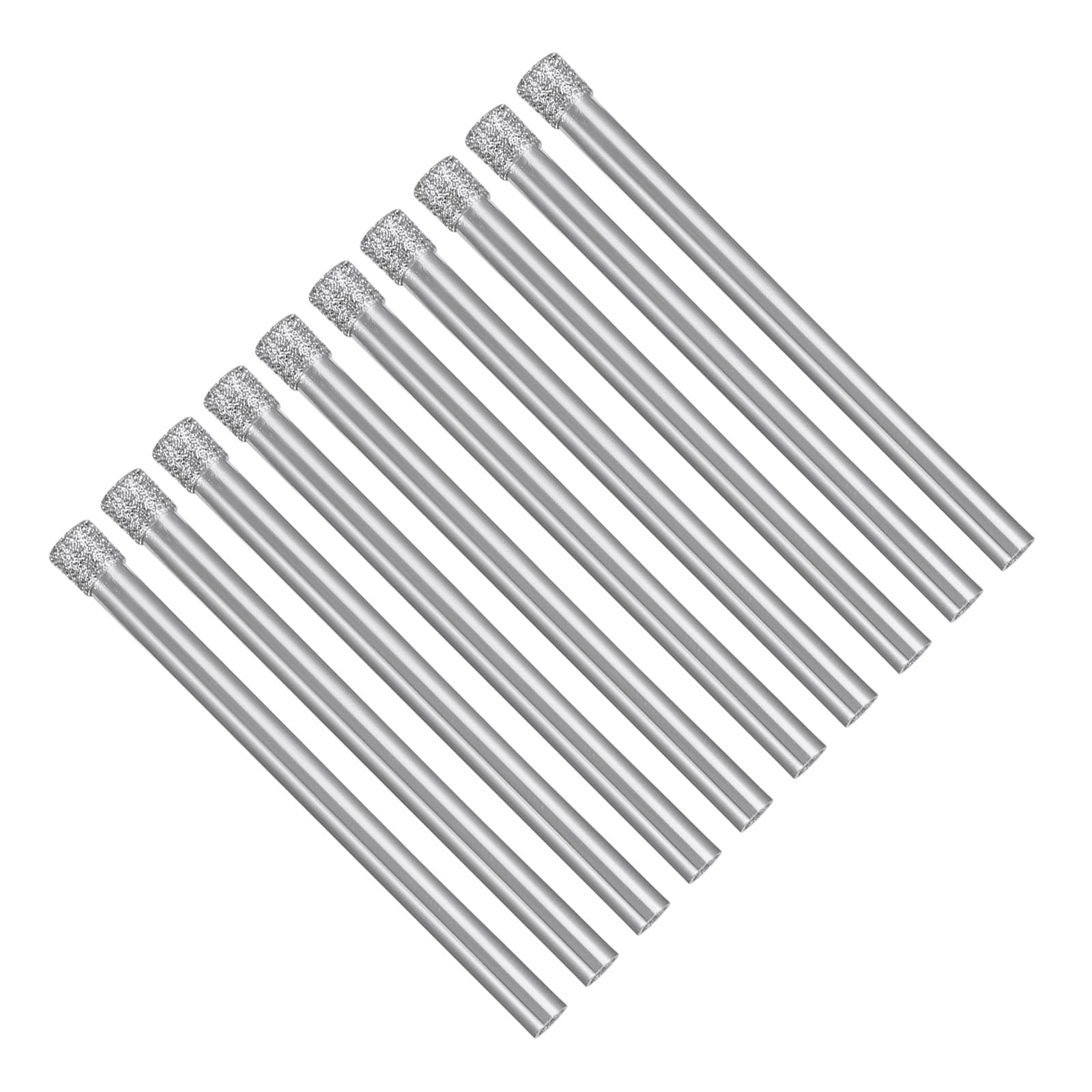 CoCud Diamond Drill Bits, 4mm Cutting Diameter, Nickel-plated Coating Diamond Core Drill Hole Saws - (Applications: for Glass Precision Drilling Bits Tools), 10-Pieces