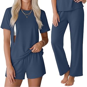 Baggyfly 3 Piece Maternity Nursing Pajamas Set | Postpartum Breastfeeding Set, Nursing Pajamas, Nursing Friendly, Lounge, Hos