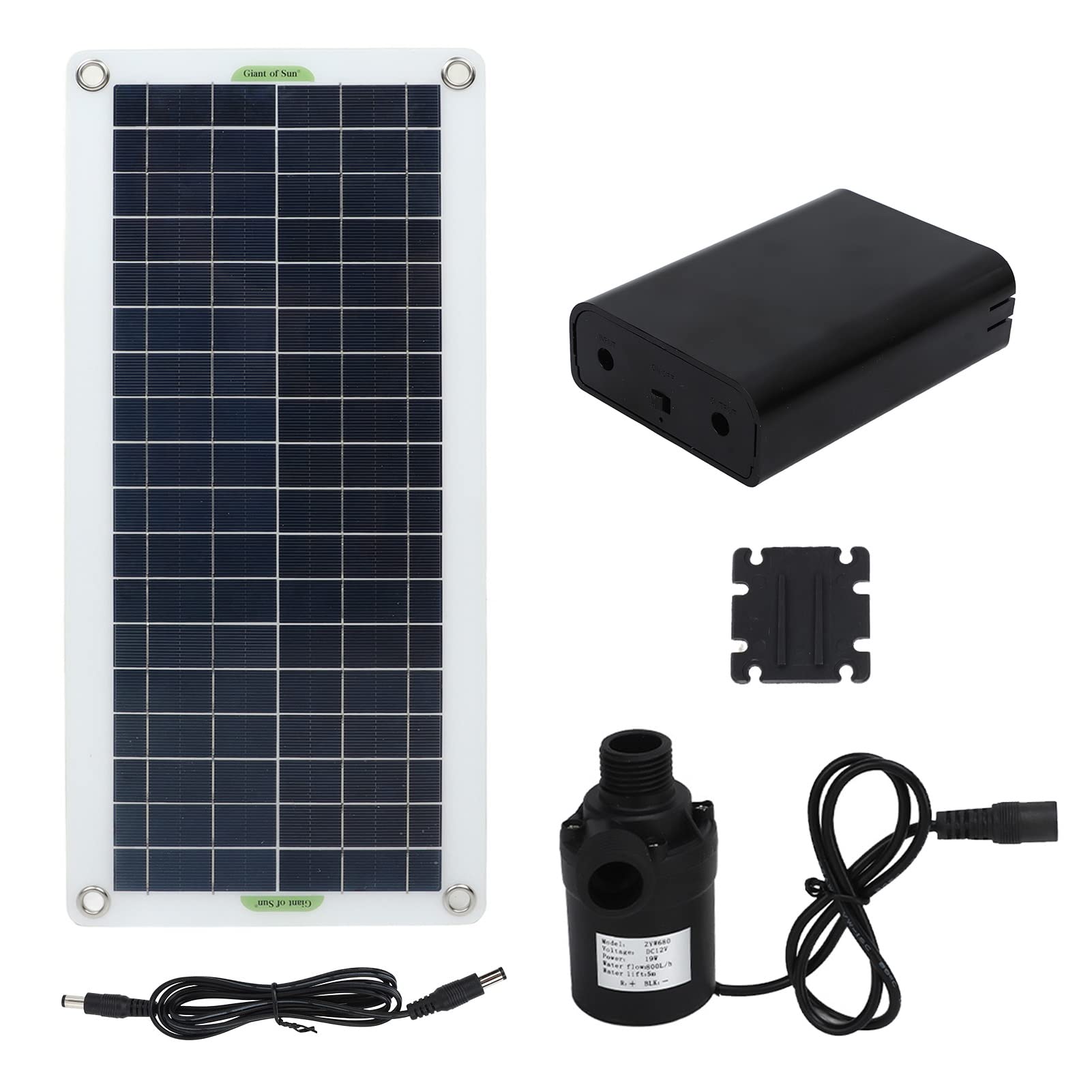 30W Solar Fountain Pump Kit,Panel Polycrystalline Silicon 800L Per Hour for RV Greenhouse Camping RV Spare Parts