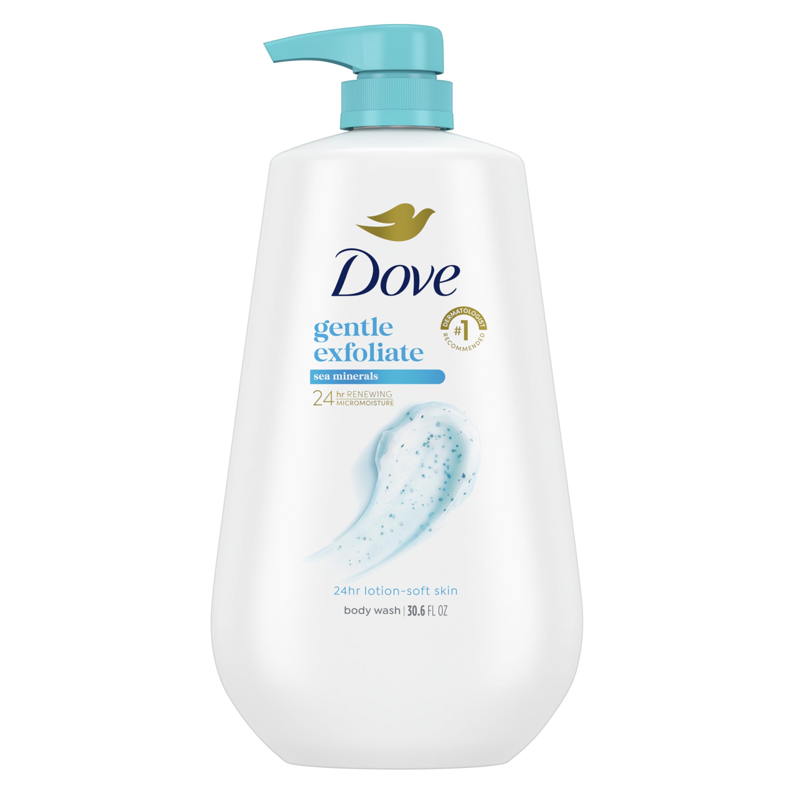 Photo 1 of Dove Body Wash with Pump Gentle Exfoliate with Sea Minerals For 24hr Lotion-Soft Skin Moisturizing Skin Cleanser with No Sulfates No Parabens 30.6 oz
