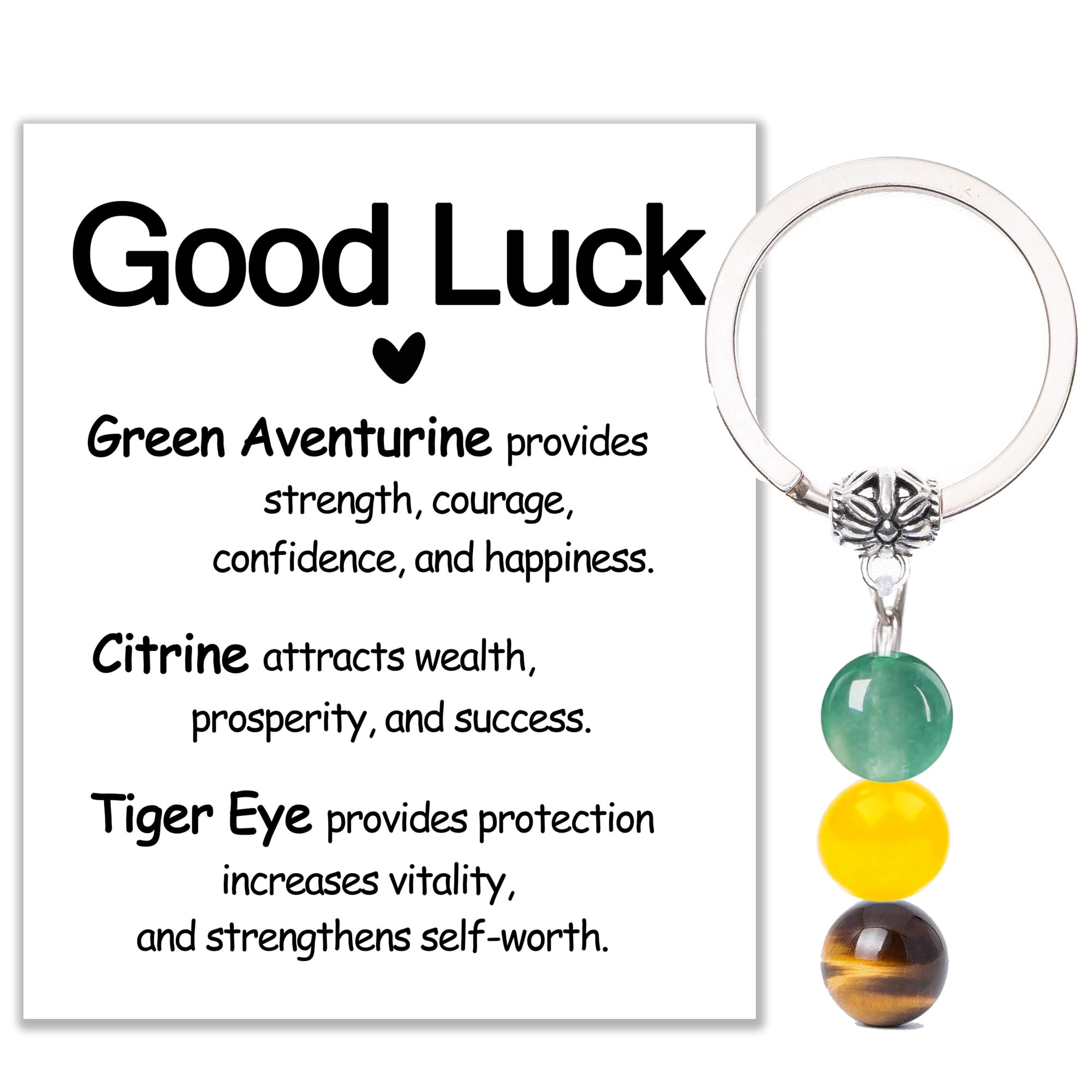 MKISHINE Good Luck Card Keychain, Farewell Gifts for Coworker, Inspirational Encouragement for Friends, Divorce Breakup Get Well Gift