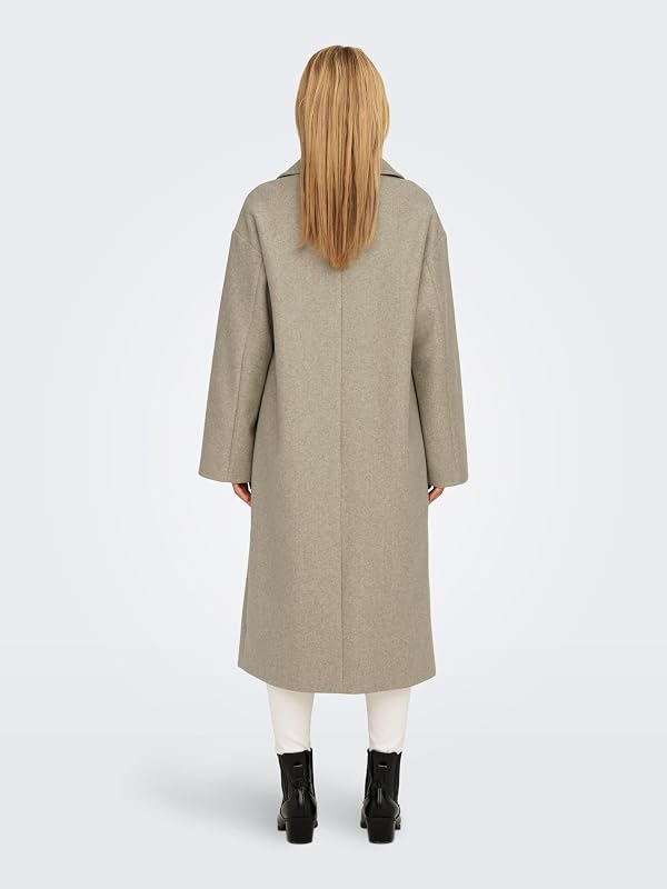 Onlwembley L/S Ovsize Coat Tlr Noos Giubbotto, Donna, Weathered Teak, 38