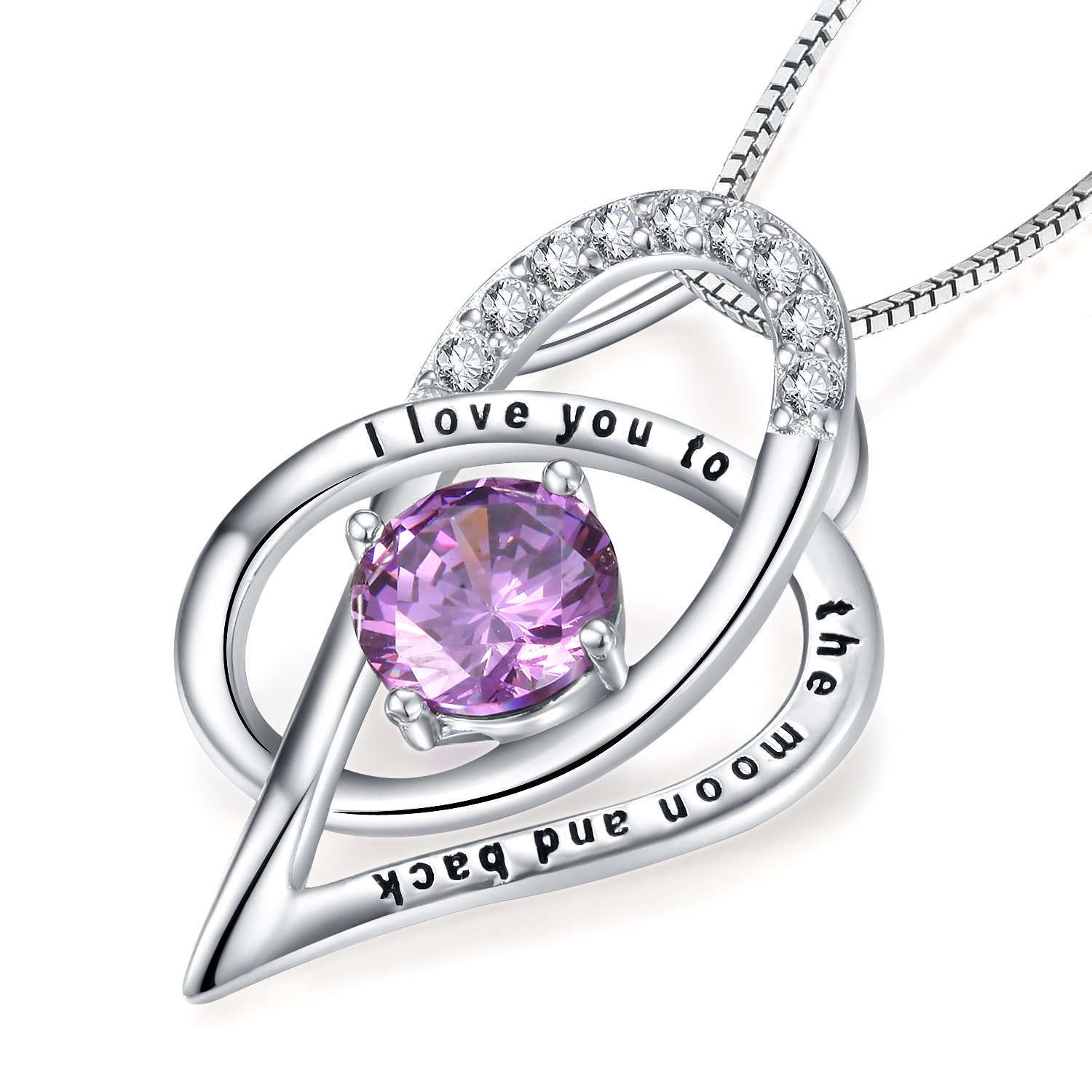 CEINTER Kette DamenIch Liebe Dich bis zum Mond und Zurück 925 Sterling Silber Damen Ketten Anhanger für Mode Frauen ,Kette Silber 45cm