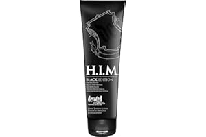 Devoted Creations H.I.M. Black Edition, Oil Absorbing Quick Penetrating Black Tan Lotion Bronzer, 8.5 oz.