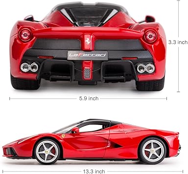 Amazon.com: RASTAR RC Car | 1/14 escala Ferrari LaFerrari Radio Control Remoto R/C juguete coche modelo vehículo para niños niños, rojo, 13.3 x 5.9 x 3.3 pulgadas: Toys \u0026 Games