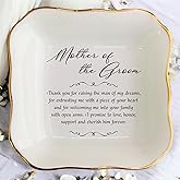 MALFIRST Mother of the Groom Gifts from Bride – Wedding Gift for Mother of the Groom, Unique Mother of Groom Gift, 4x4' Ceramic Jewelry Dish, Special Keepsake Wedding Plate