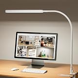 SKYLEO Desk Lamp LED Clip On Light 1300LM 5 Color Modes 11 Brightness Levels