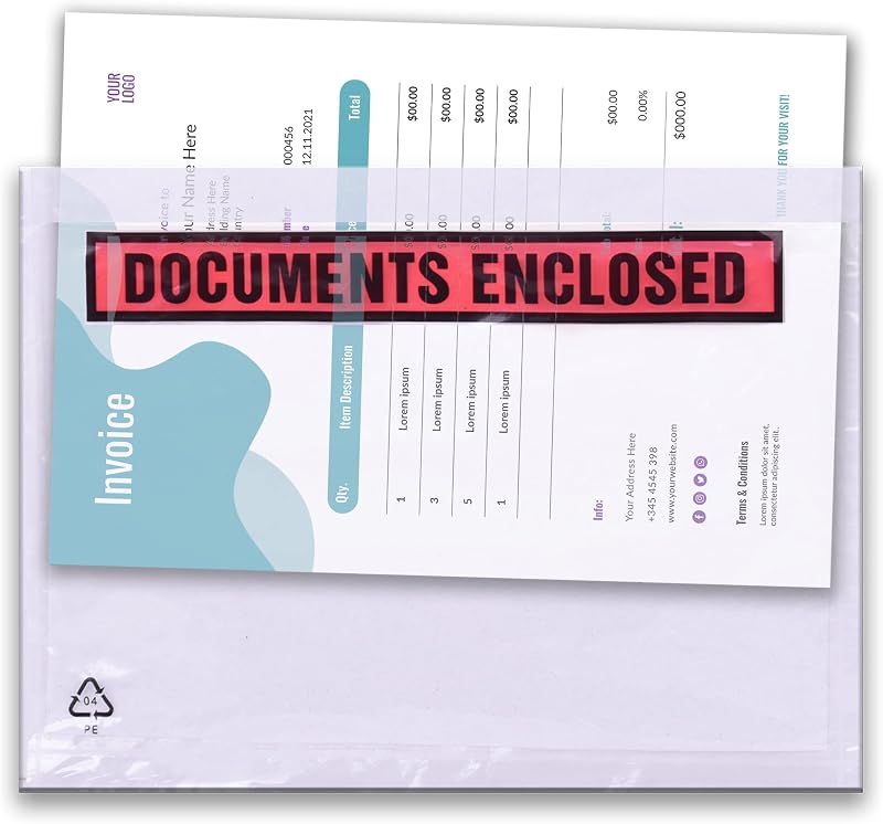 Triplast A4 Document Enclosed Wallets Pack of 100 Clear Self-Seal