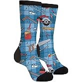 Yrassio Construction Tools Novelty Crew Socks Casual Crazy Funny Dress Socks For Women Men Teens Gift