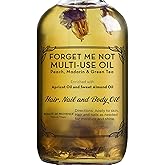 BEAUTE DE PROVENCE Multi-Use Oil for Face, Body and Hair - Forget Me Not - Organic Blend of Apricot, Vitamin E and Sweet Almond Oil Moisturizer for Dry Skin, Scalp and Nails - 4 Fl Oz