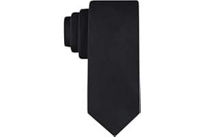 Calvin Klein Men’s Black Solid and Pattern Neckties – Dress Ties for Work, Weddings & Formal wear (Standard & Extra Long)