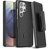 MOTIVE Designed for Samsung Galaxy S25 Ultra Case with Belt Clip Holster, Rugged Protective Case, Slim Hard Shell with Kickstand, Samsung Galaxy S25 Ultra (6.9") - Black