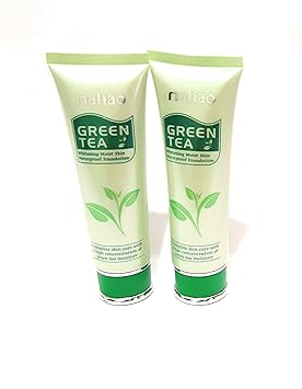 SMS brand Maliao Green Tea Whitening Moist Skin Waterproof Foundation 80 g