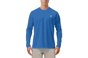 Roadbox Mens UPF 50+ UV Sun Protection Shirts Outdoor Long Sleeve SPF Rash Guard for Fishing Hiking Swimming Running