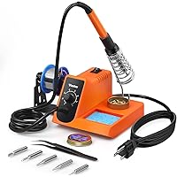 Vastar Soldering Iron, Soldering Iron Station, Anti-Static Soldering Iron Station Kit with On-Off Switch Temperature Adjustab