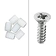 Rok Hardware 8mm Plastic Hinge Dowel Inserts with Screws, 100 Pack