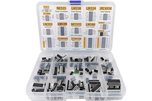 MUSTPOINT 150Pcs XL IC Chip Assortment PC817 NE555 LM358 LM324 JRC4558 LM393 LM339 NE5532 LM386 PT2399 UC3842AN ULN2003AN ULN2803APG ICL7660s