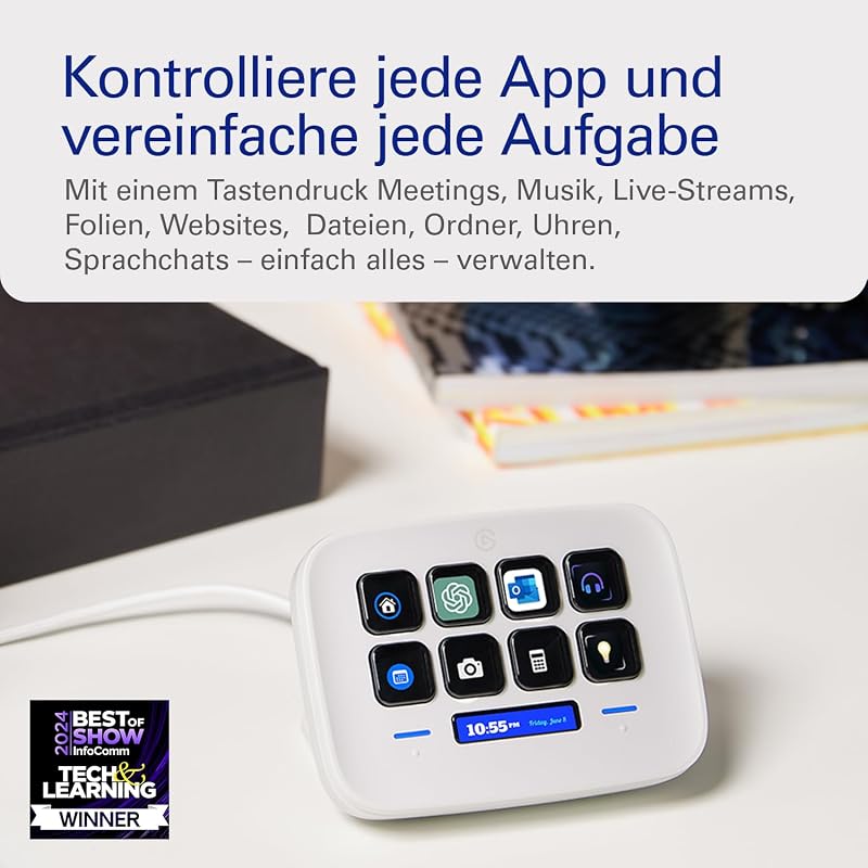 Stream Deck Neo, 8 anpassbare Tasten, 2 Touch Points