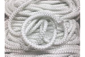 Dan's Daughters' Containers 1/2" x 10' Wood Stove Door Gasket, Round Fiberglass Rope Seal (1/2" x 10 ft. roll) High Density Boiler Kiln Coke Oven Industrial Crucible