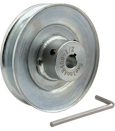 Congress 4" OD V-Belt Pulley - 3/8" Fixed Bore, Single Groove (CA0400X037)