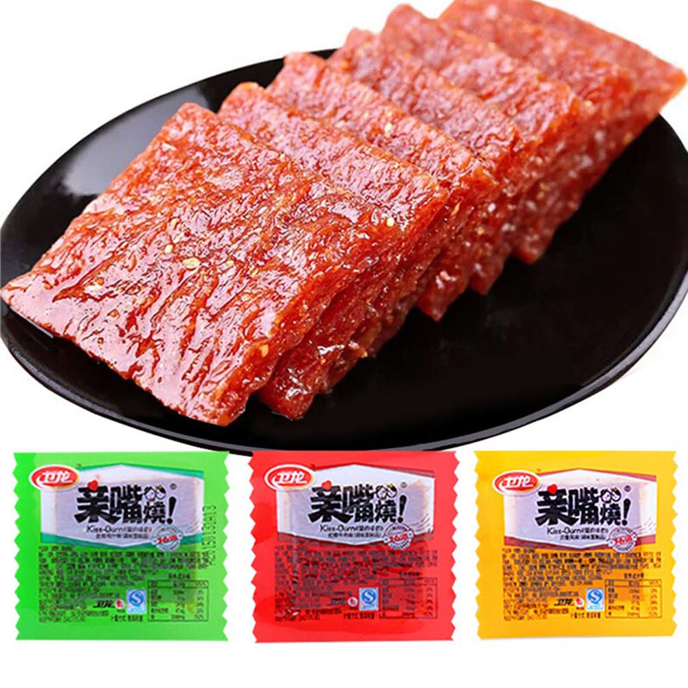 Wei Long Latiao, QinZuiShao Wei Long Series Spicy Gluten Made of Bean with Plant Based, Chinese Special Snack Vegetarian Spicy Strip, Three flavors mix (0.88)