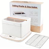 Foldable Bread Proofing Box, 32-248℉ Adjustable Temp Slow Cooker with 24H Timer, Multifunctional Dough Proofer for Sourdough, Yogurt, Fermentation &amp; Low-Temperature Cooking