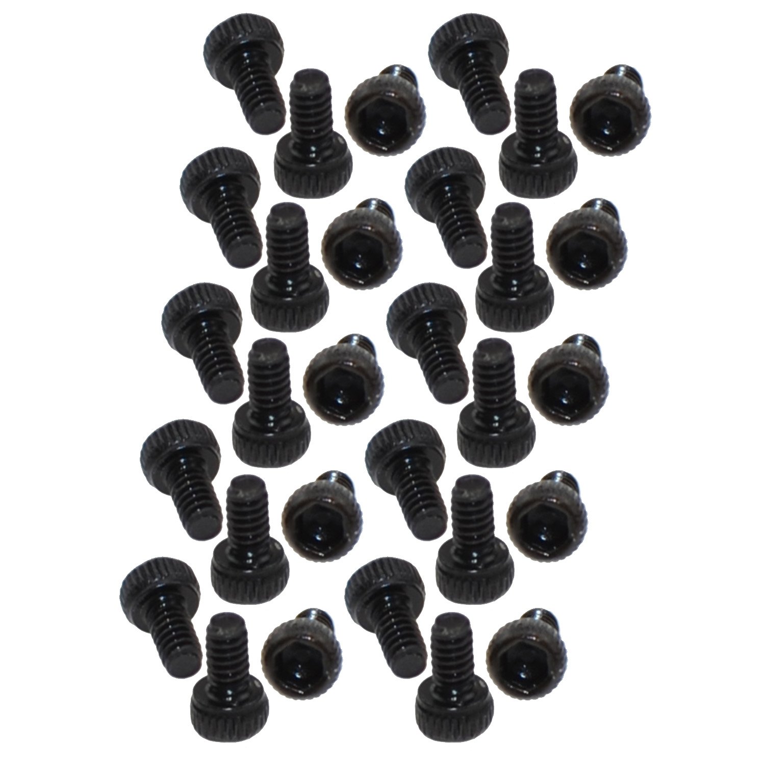 XunLiu 30PCS Grade 14.9 Alloy Steel Hex Socket Head Cap Screws Allen Wrench Drive Knurled Screws Black M1.6 3MM