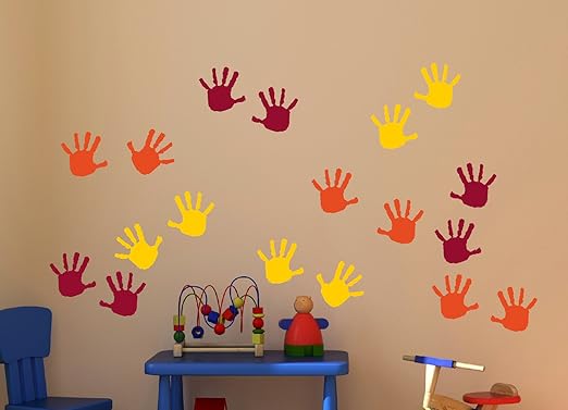 Wall Decor Plus More Wdpm3568 Handprint Vinyl Wall Decals Sticker