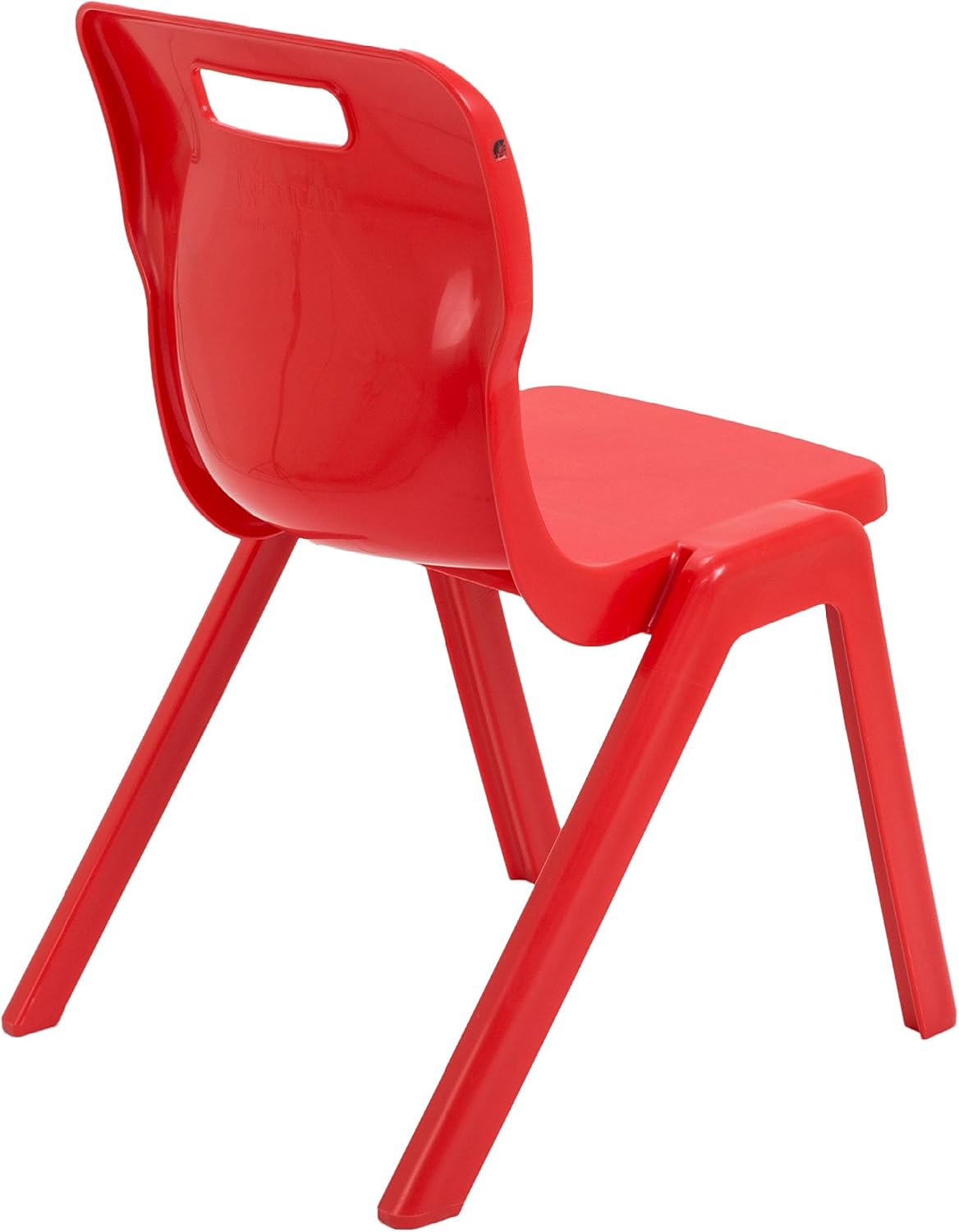 Titan One Piece Classroom Chair, Plastic, Red, Size 6 for Ages 13+ Years, Pack of 3 - Image 4