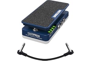 HOTONE Cory Wong Signature Press Pedal 4 in 1 Switchable Wah & Active Volume & Passive Expression with Visible Pedal Position Indicators (Included 1 PCS Additional 15 CM TS Cable by VOLKTONE)