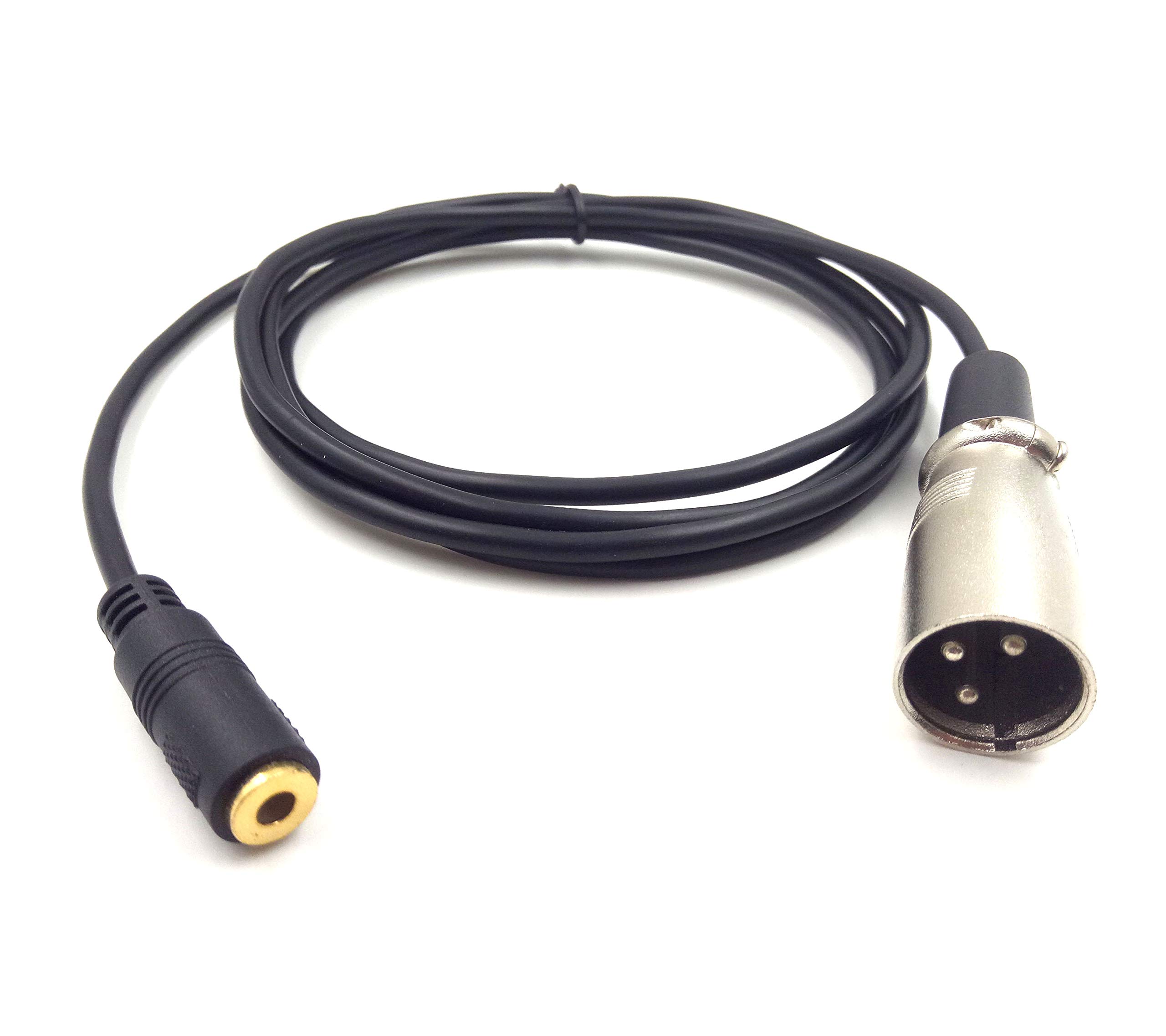 Haokiang 3.5mm to XLR Cable 1/8" Female TRS to XLR 3 Pin Male Audio Converter Stereo Adapter Cord 5Ft/1.5M (35F/XLRM)