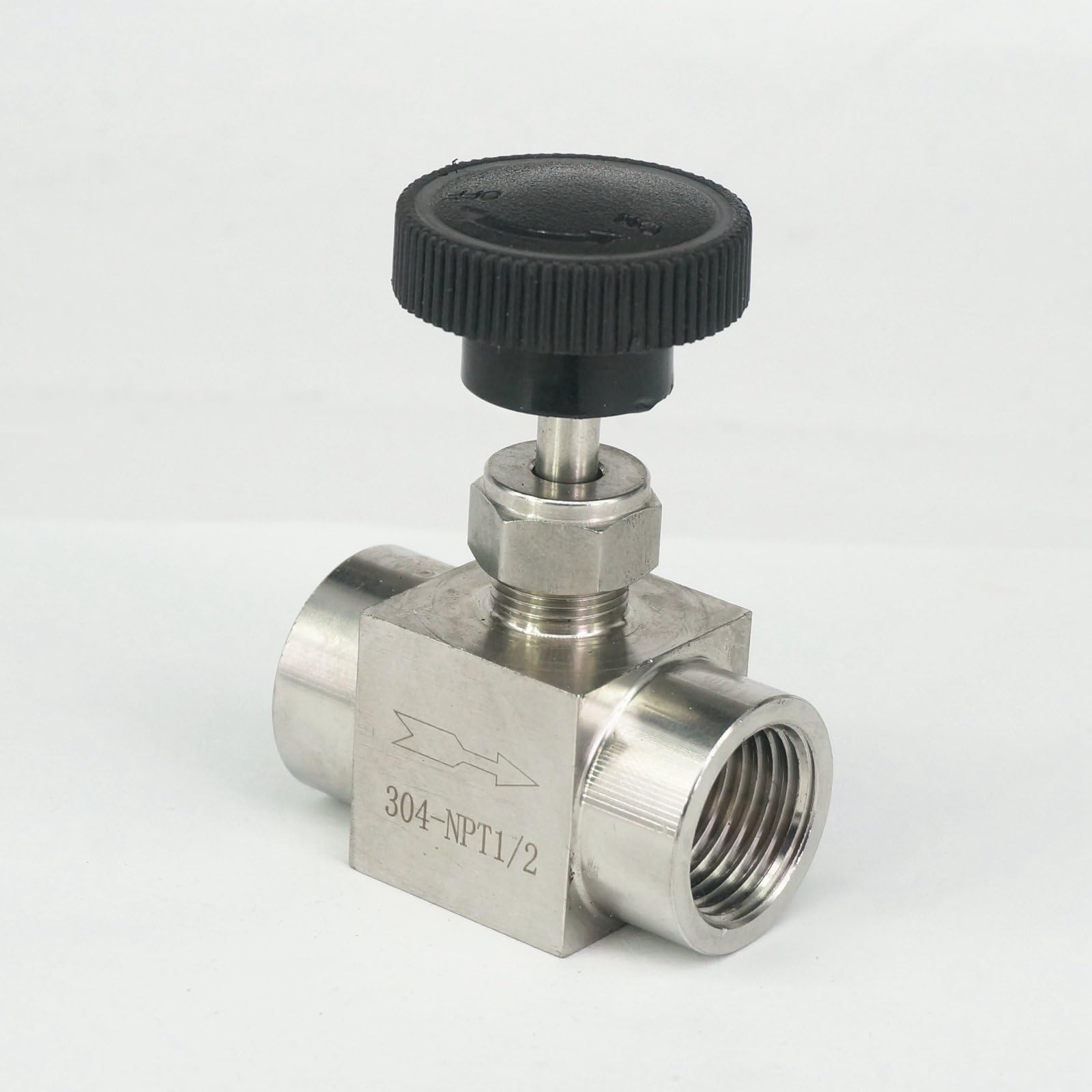 Sorekarain 1/2" NPT Female Needle Valve 304 Stainless Steel Water Gas Oil Flow Control