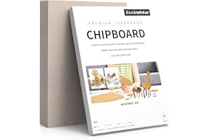 BOCIZUFSTAR Chipboard Sheets 7" x 5" - 25 Sheets, 50PT Thick Gray Chipboard for Book Binding, Scrapbooking, Art Projects, and Packaging