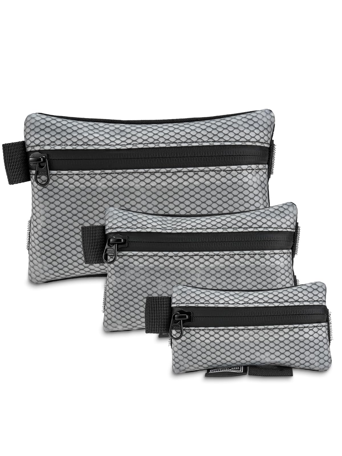 TACTICAL_GEEK Storage A5 EDC Storage Pouch Set(3 Sizes), Multi-Purpose Hook and Loop EDC Gadget Pouch, Molle Utility Small Tool Pocket, Divider Small Pouch Organizer for Daily Carry, Black