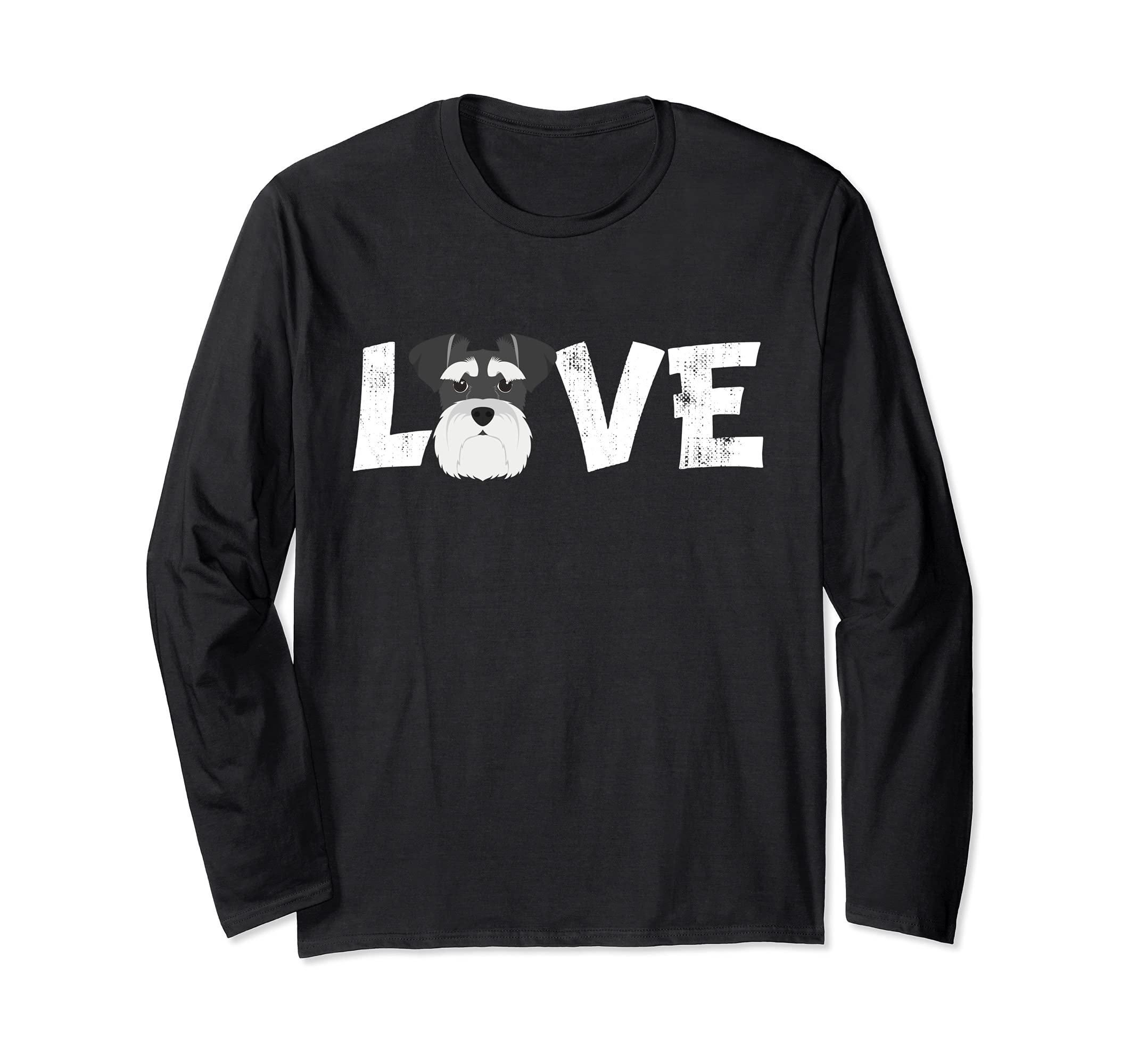 Dog Mom Dog Dad Minature Schnauzer Dog Pet Long Sleeve T-Shirt