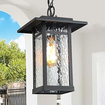 Log Barn Lantern Outdoor Hanging Lights For Patio Exterior