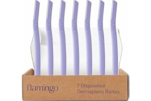 Flamingo Dermaplane Razor, Face Razors for Women, Disposable, 1 count, Pack of 7