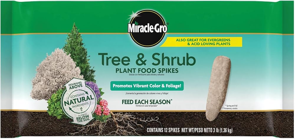 Miracle-Gro Tree & Shrub Plant Food Spikes 12-Count 15-5-10 NPK