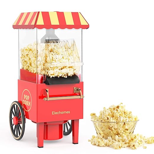 Máquina para hacer palomitas de maíz Elechomes estilo retro. 1200W ...
