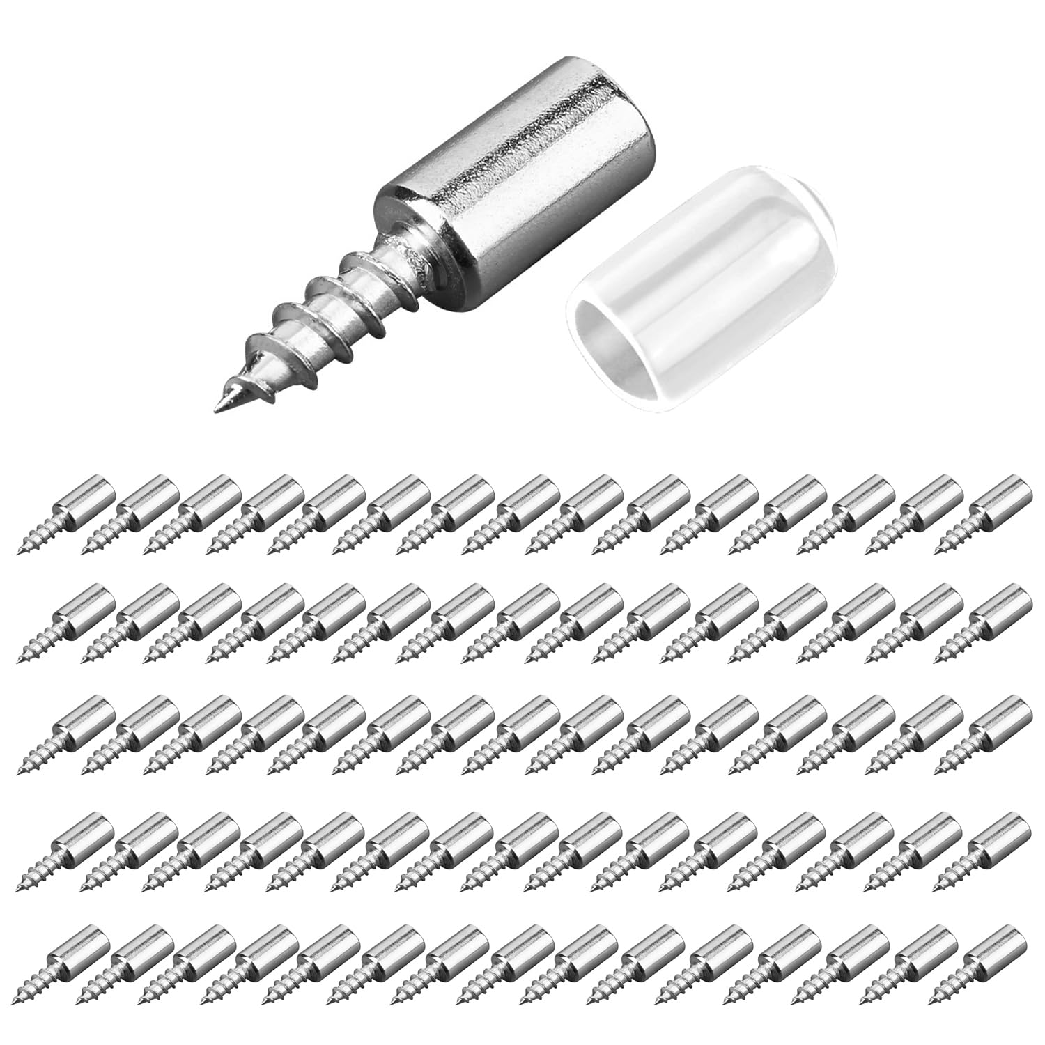 Lemiyoo 75 Sets Shelf Support Pegs,Heavy Duty Metal Shelf Support Pins for Kitchen,Cupboard,Wardrobe,Cabinet,Glass,Wood,with Non-Slip Sleeves (Straight)